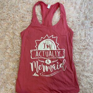 Pink I'm Actually a Mermaid Tank Top